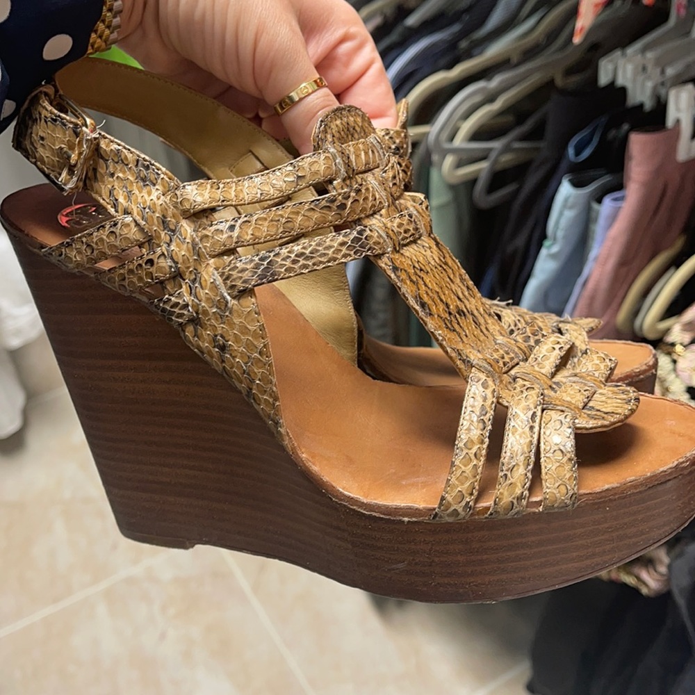 Tory Burch Snakeskin Wedges